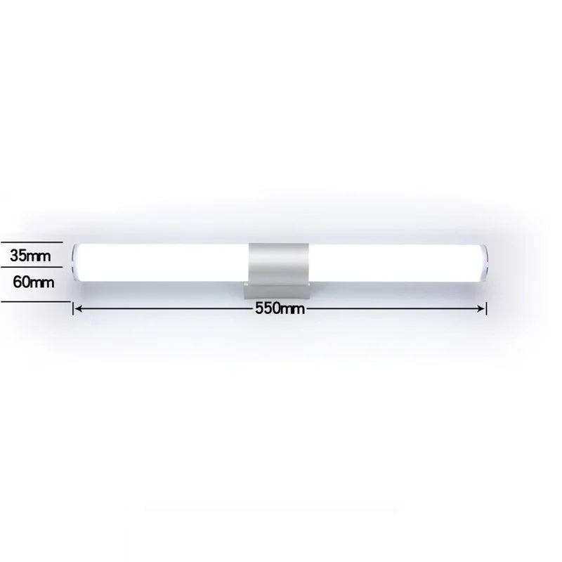 Home Modern Wall Lamps LED Super Bright Long Strips Led Mirror Light Indoor Decors Acrylic Lights for Bathroom Bedroom