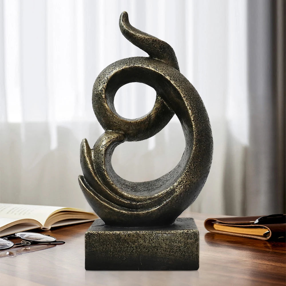 14.17''H Retro Style Sculpture Statue Decoration Home Gift Crafts Home Living Room Bookshelf Coffee Table Office Desk Decoration