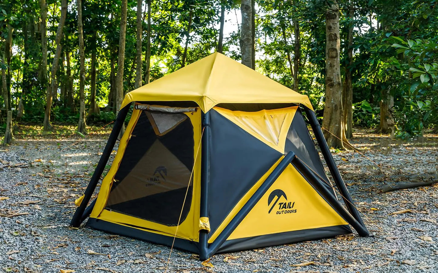 Tent for Camping with Hand Pump for 4/8 Person, Easy Setup Outdoor Inflatable