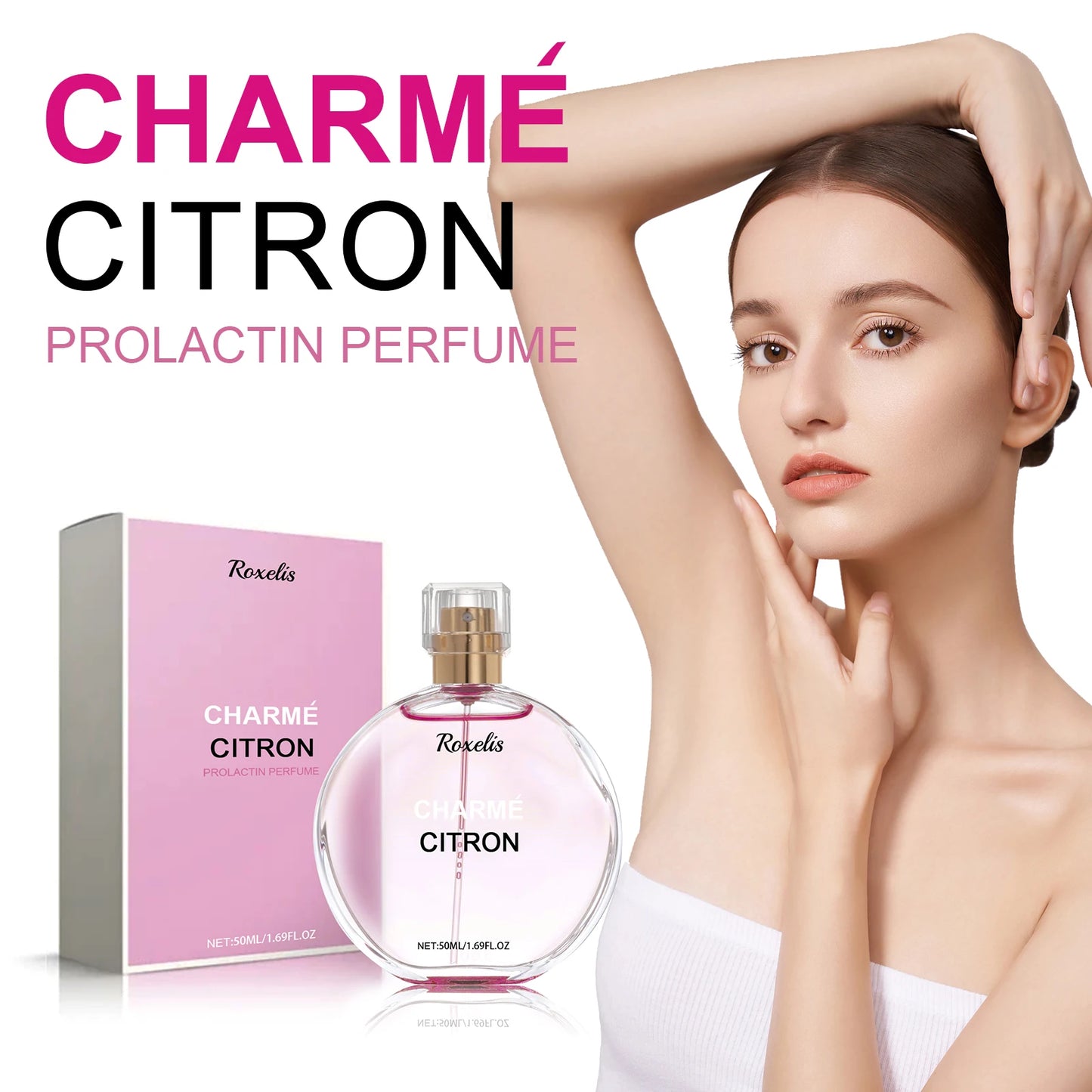 Roxelis Women's Charm Perfume Fresh Fragrance Long Lasting Mild Non Pungent Elegant Women Date Small Perfume Rose Extract