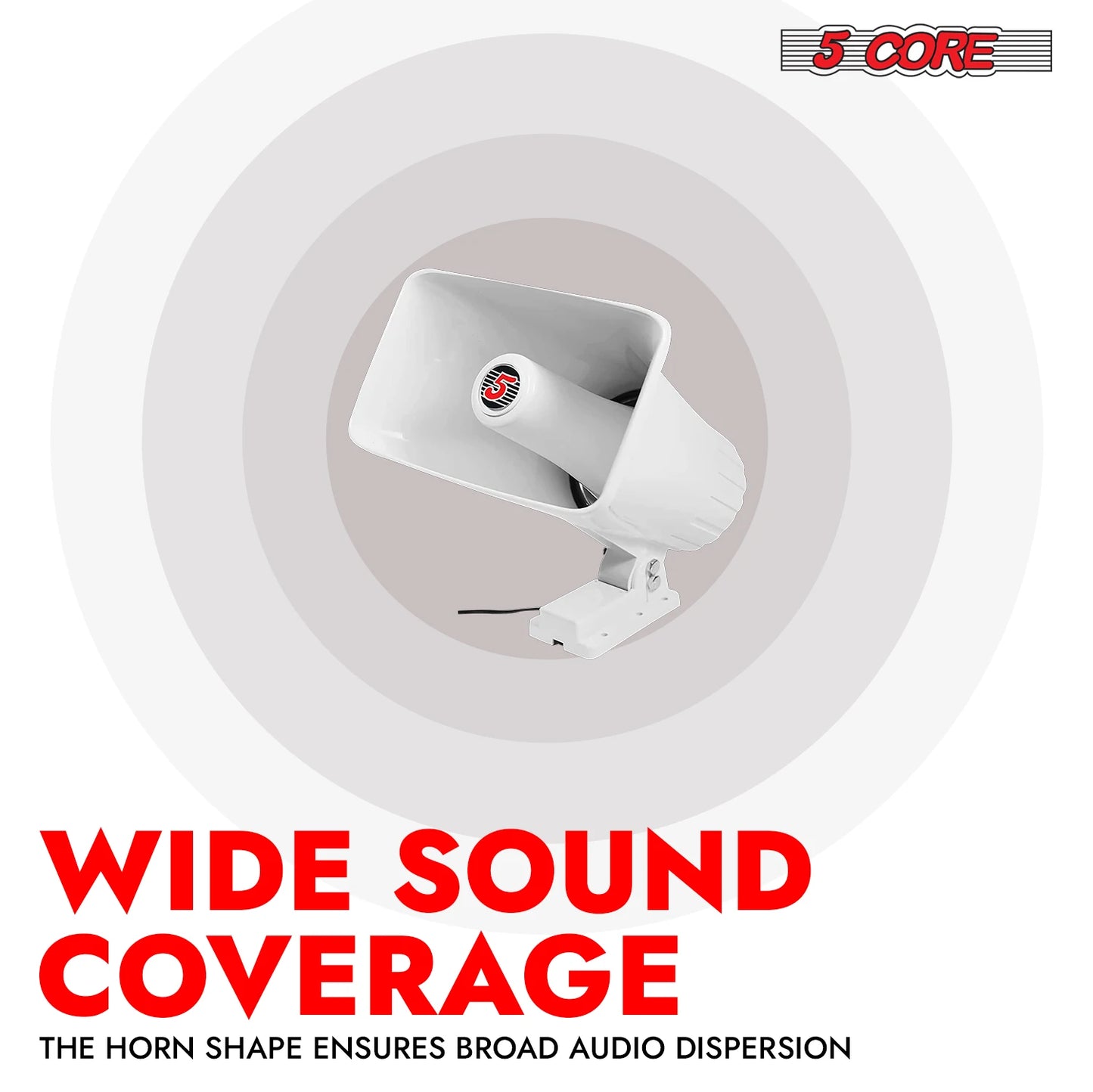 5 Core PA Horn Speaker 8Pcs 8 Inch 65W Loud Audio Outdoor Speakers System 8Ohm Reflex Megaphone-HW 508 WH 8PCS