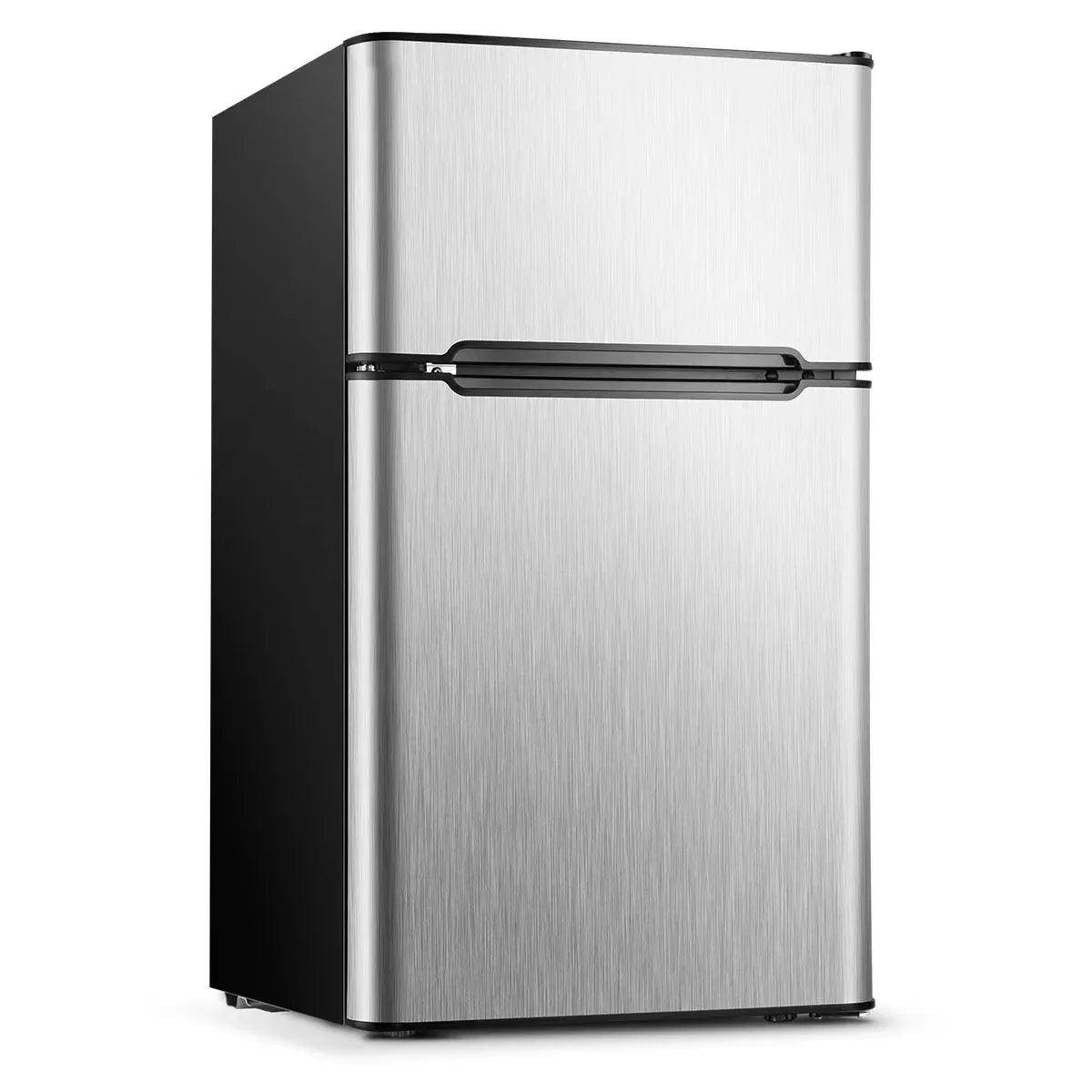 SIMZLIFE Mini Fridge with Freezer, 3.15 Cu ft Two Door Compact Small Fridge Adjustable Removable Shelves,For Bedroom/Dorm/Office