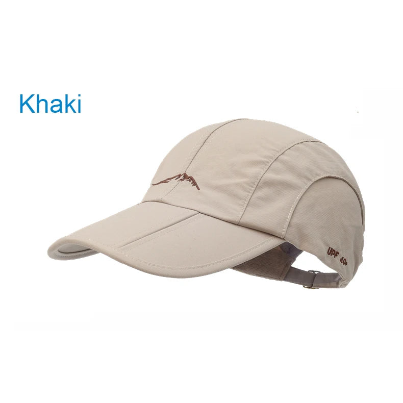 Waterproof Outdoor Sport Baseball Cap Unisex Spring Summer Quick Drying Hat Breathable Cap Foldable Cycling hat Sun Protection