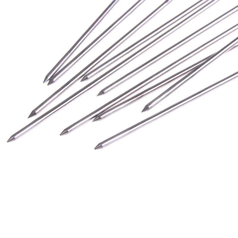 10pcs Outdoor Camping Picnic Meat Goose Round Roast Skewers Stick Stainless Steel BBQ Needle Barbeque Skewers Kitchen Utensils