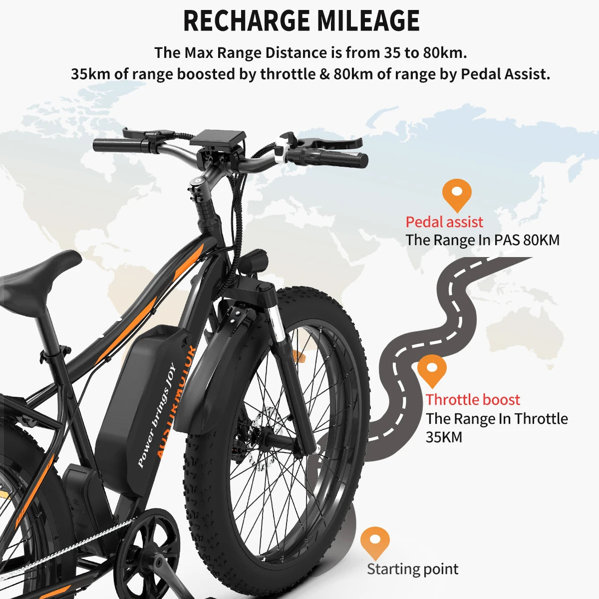 AOSTIRMOTOR S07-B 48V 13Ah Lithium Battery 750W Motor Ebike Electric Mountain Bicycle