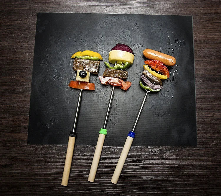 Non stick BBQ Grill Mat 40*33cm Party Mat Black Barbecue Plate Cooking Grilling Sheet Heat Resistance Easily Clean Kitchen Tools