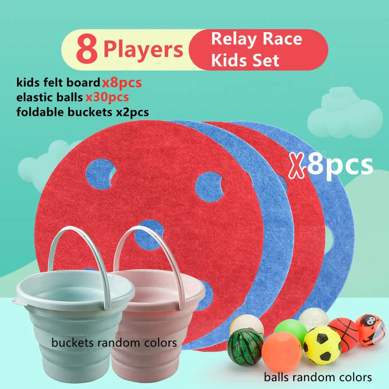 Large Outdoor Games Adults Team Building Balance Ball Relay Race Kids Sensory Toys Family Interactive Fun Party Supplies Props