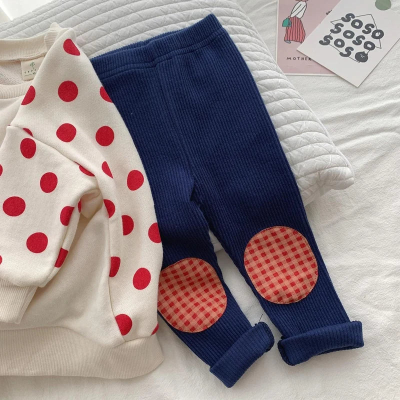 Bobora Girls Leggings Cotton Boy's Trousers Fille Kids Pants Girls Pants Cartoon Pattern Children Leggings Trousers