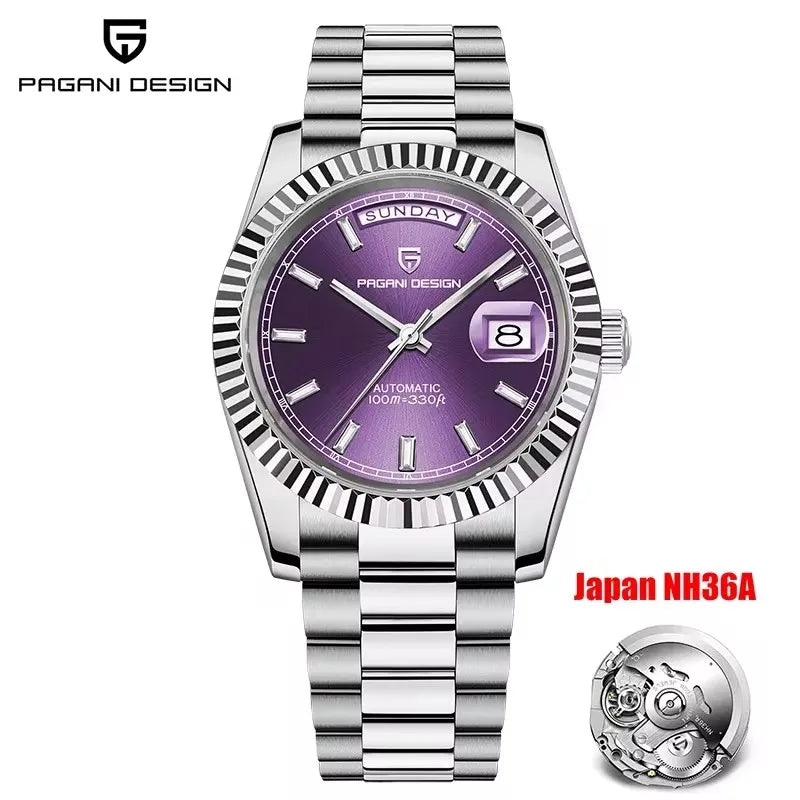 PAGANI DESIGN DD40 Men's Watches 2025 Top Luxury Automatic NH36A Mechanical Wristwatches AR Sapphire Mirror Watch For Men Clock