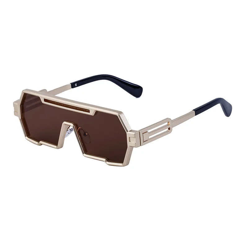 Irregular Square Steampunk Sunglasses For Men Women Brand Design Luxury Outdoor Sports Driving Sunscreen Metal Sun Glasses 2025