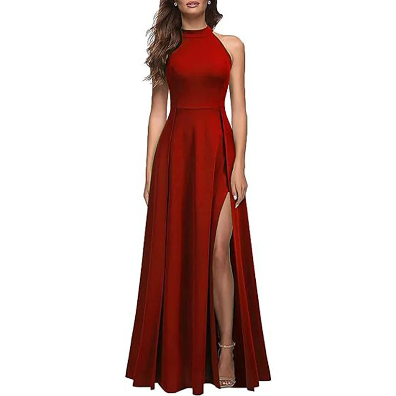 2025 Fashionable Sexy Deep Prom Dresses Women's Long Dresses Sexy Criss-cross Satin Party Prom Dress Formal Dresses for Women