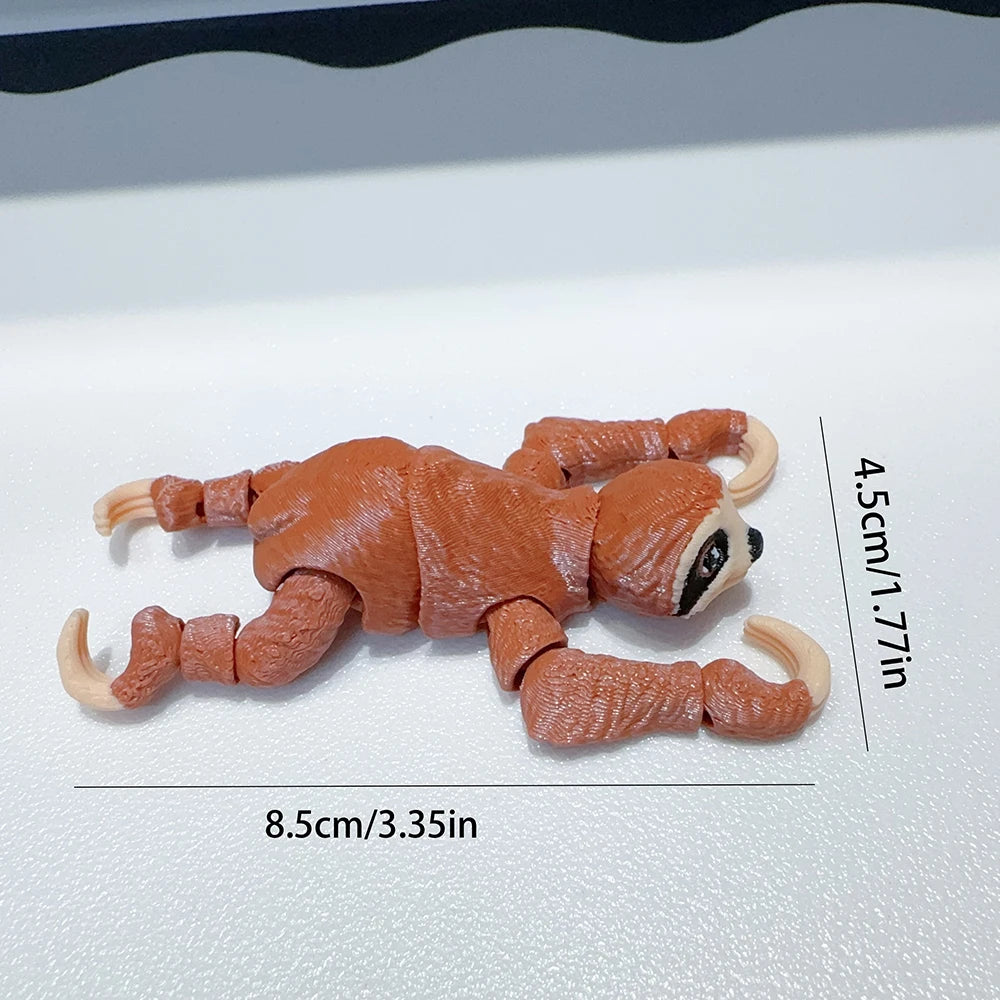 3d Printed Cute And Silly Sloth Model Plastic Ornament Desktop Decoration Sculpture Ornament Holiday Gift