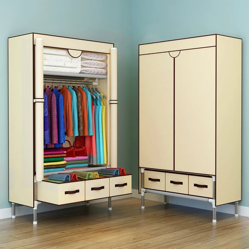 Minimalist Modern Cloth Wardrobe Simple Armoire 19MM Bold Firm Fashion Storage Cabinets Wardrobe Double Person Locker 2025