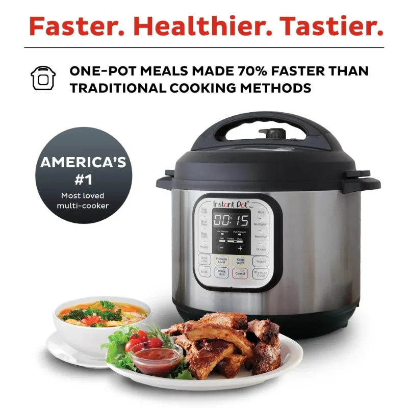 Instant Pot Duo 6-Quart 7-in-1 Electric Pressure Cooker, Slow Cooker, Rice Cooker,Steamer, Sauté, Yogurt Maker,Warmer&Sterilizer