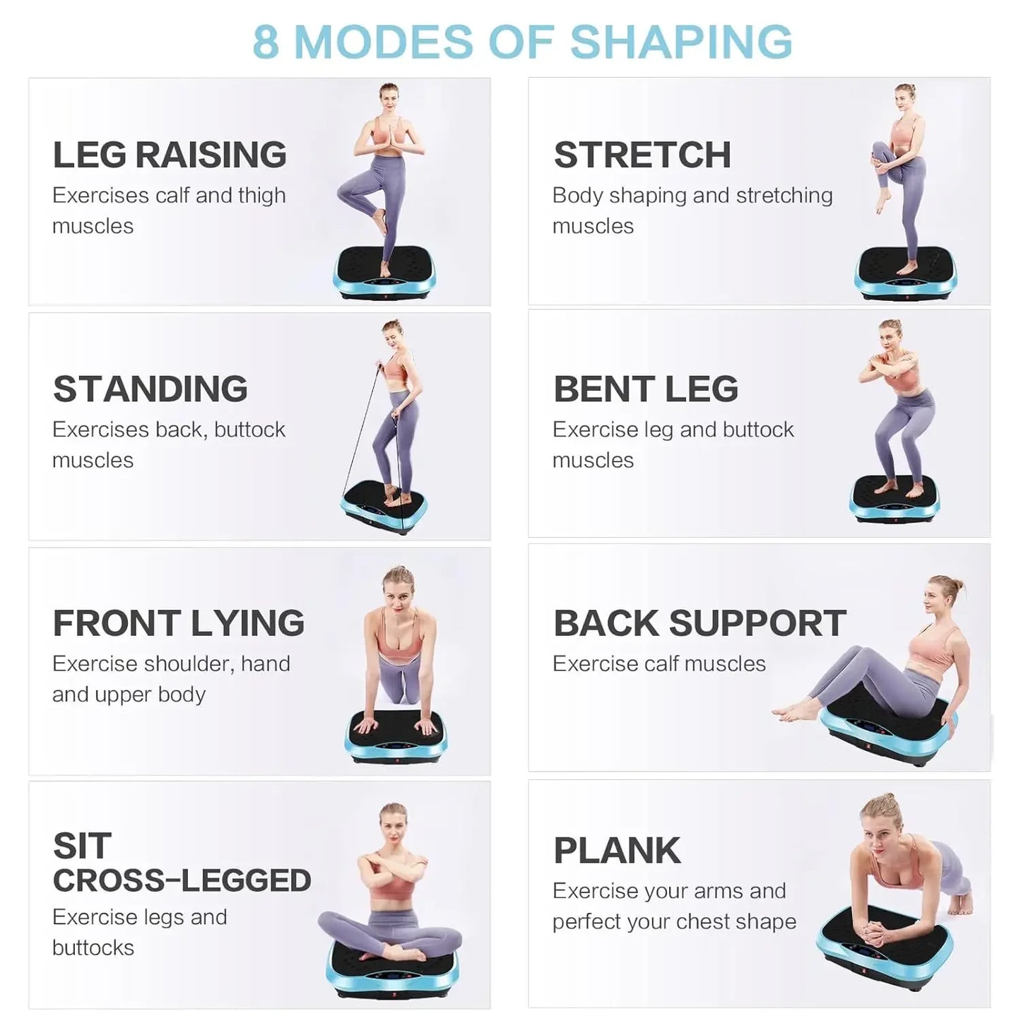 Vibration Plate for Weight Loss & Toning Home Workout Vibration Platform for Full Body Fitness Cellulite Reduction Fast Recovery