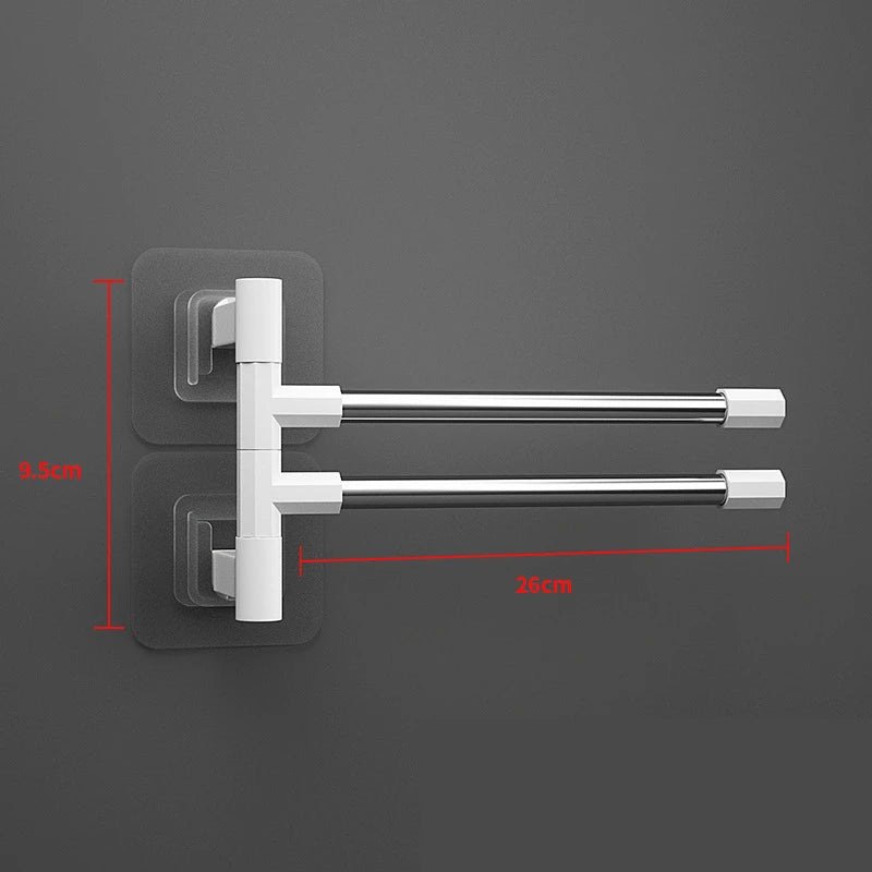 Towel Rack Bathroom Accessories Sets Kitchen Wall Shelf Without Drilling Mounted Organizers Storage Stainless Bath Shelves