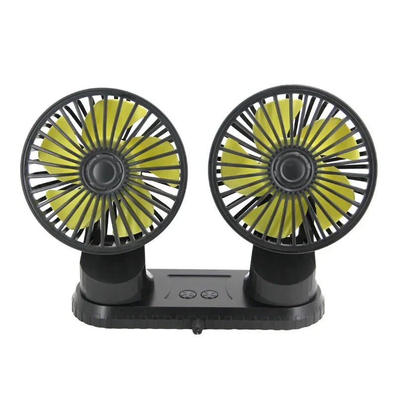 EAFC 360° Car Fan Rotating Cooling Wind Low Noise Summer Car Air Conditioning Cold Fan Ventilation Car Cooler Home USB Fan