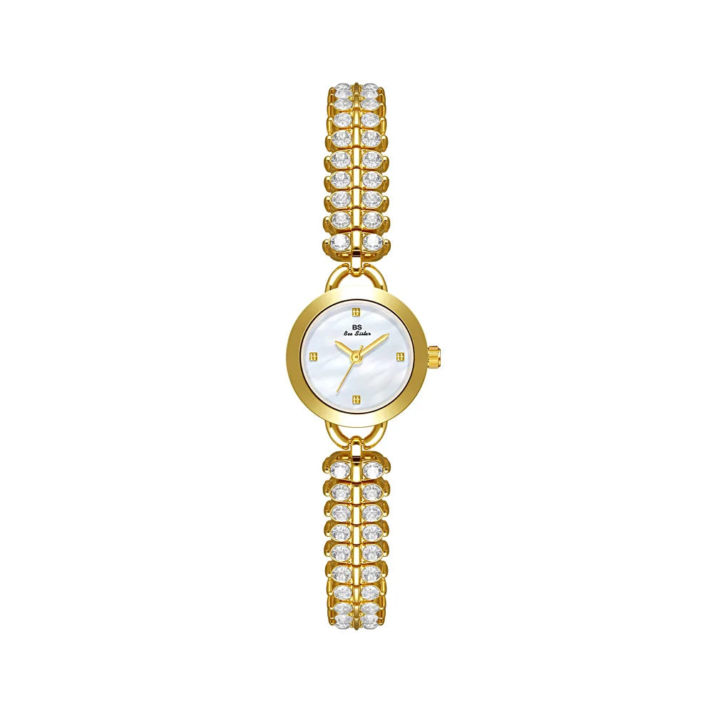 Elegant Watches For Woman Luxury High Quality Diamond Wheat Ladies Gold Bracelet Clock Fashion Waterproof Quartz Wristwatch