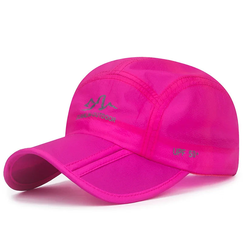 Baseball Cap Hiking Folding Sport Cap Snapback Mountaineering Hat Ultra-Thin Breathable Quick Drying Summer Men Women Outdoor