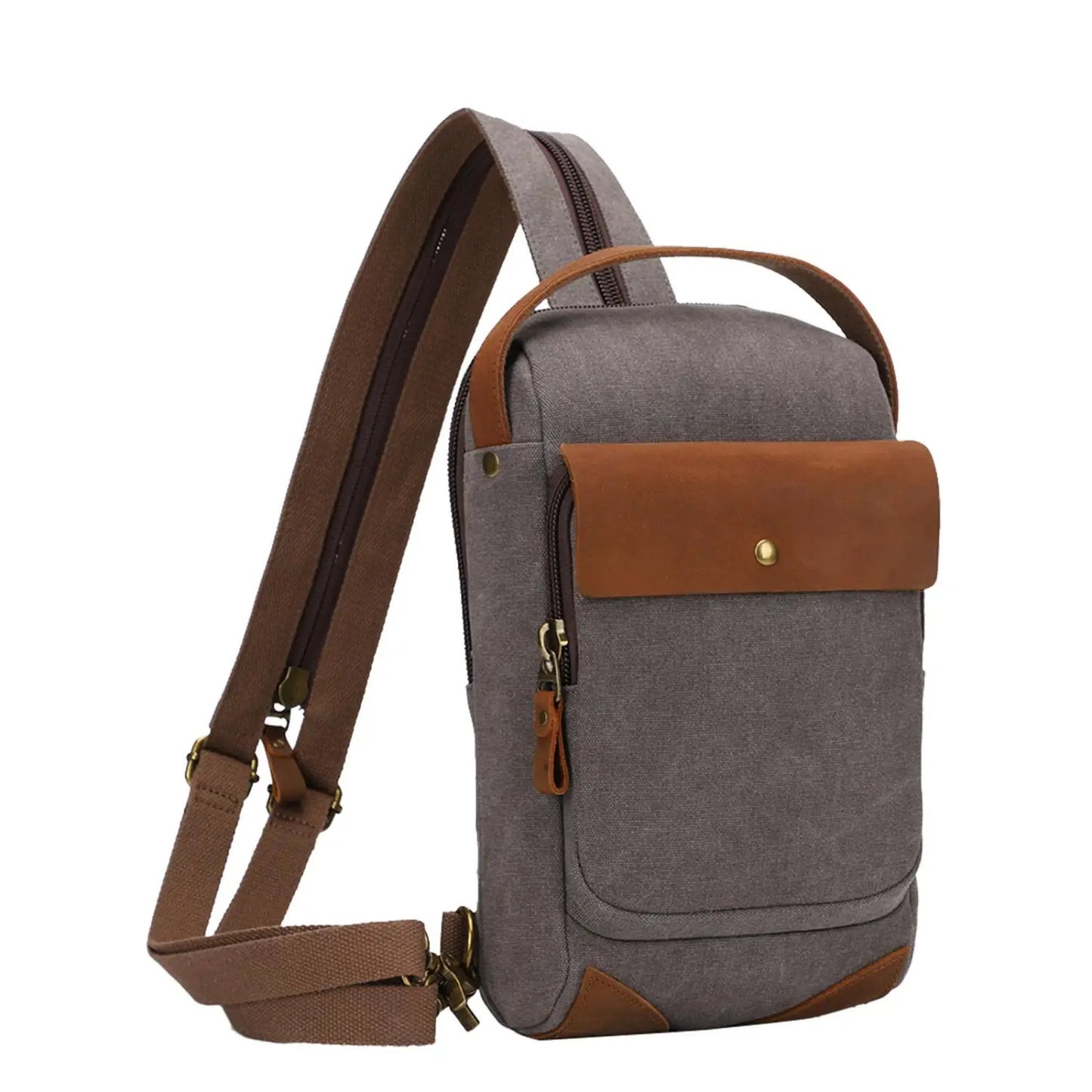 KL928 Canvas Sling Bag Crossbody Backpack Sling Backpack Shoulder Bag Casual Daypacks for Men Women