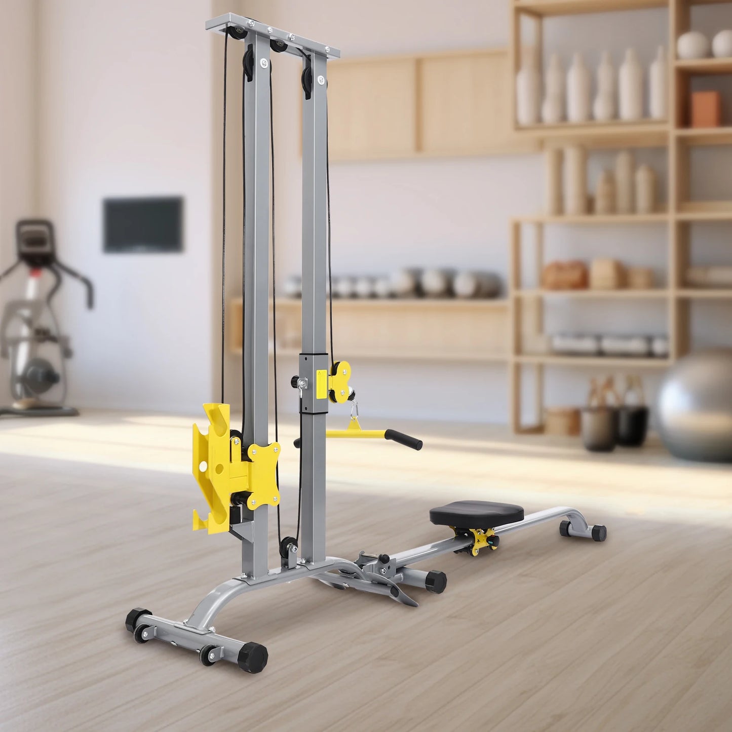 Multifunctional Fitness Rack High Safety Heavy Duty Adjustable Height Home Gym Strength Training Fitness Equipment