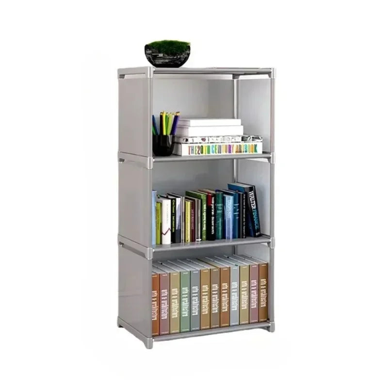 Simple Bookshelf Storage Rack Floor Standing Desk Bookshelf Simple Modern Student Storage Rack Storage Combination Cabinet