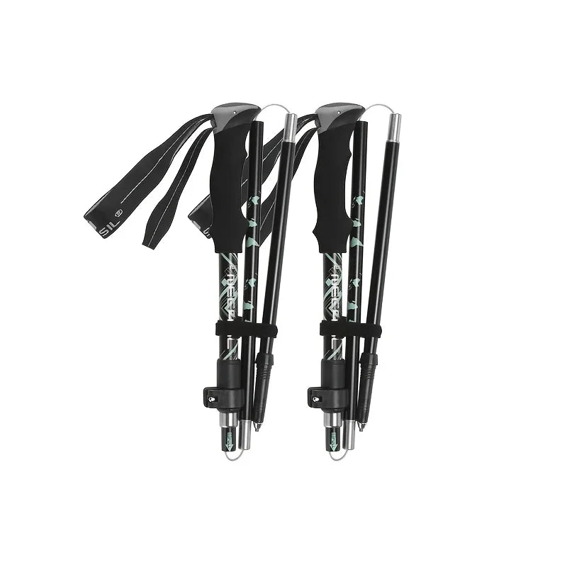 Ultralight Foldable Trekking Poles Sets Telescopic Nordic Walking Sticks Portable Outdoor Camping Hiking Gear