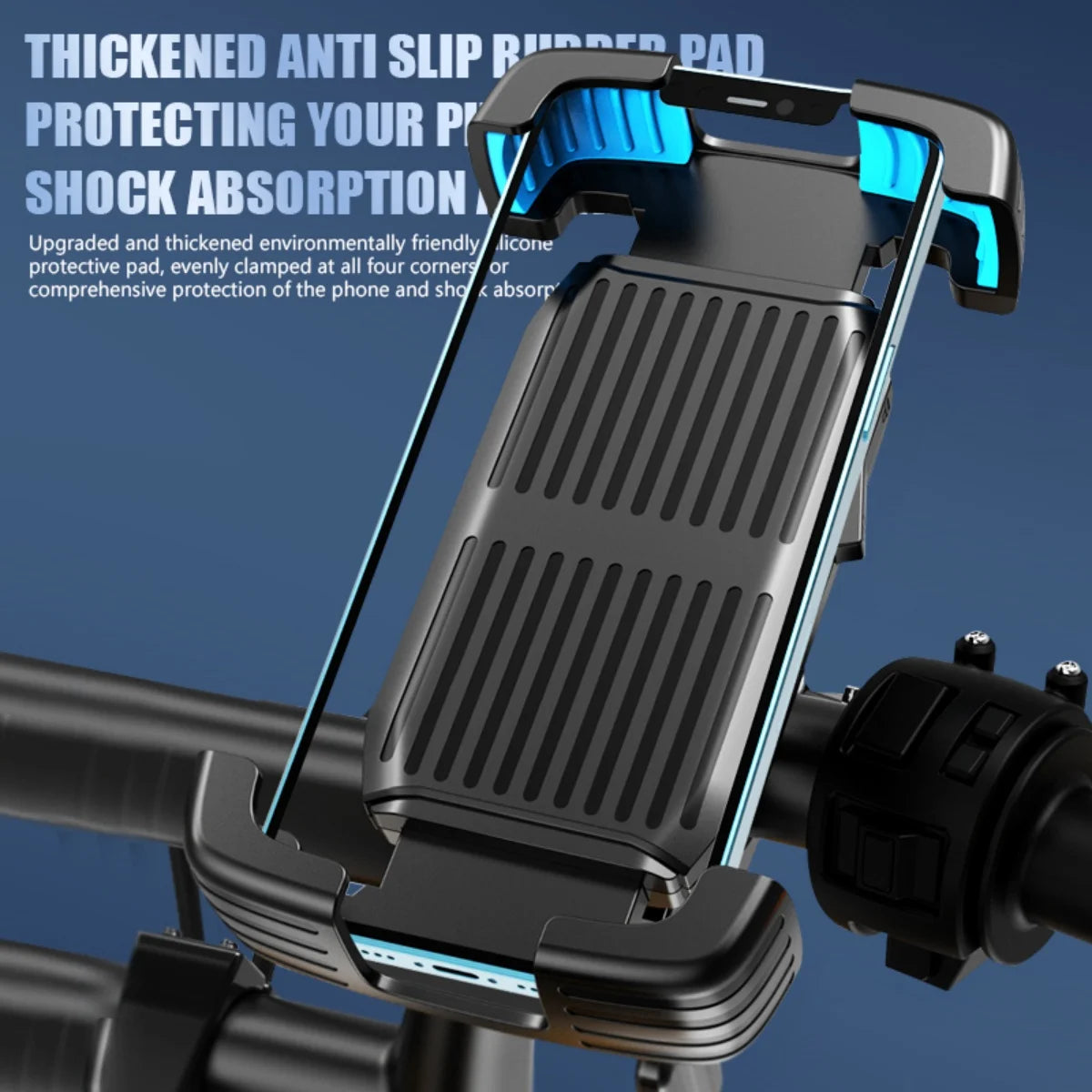 2024 New shock-absorbing anti-shake bicycle mobile phone stand/electric motorcycle fixed ultra-stable anti-slip stand