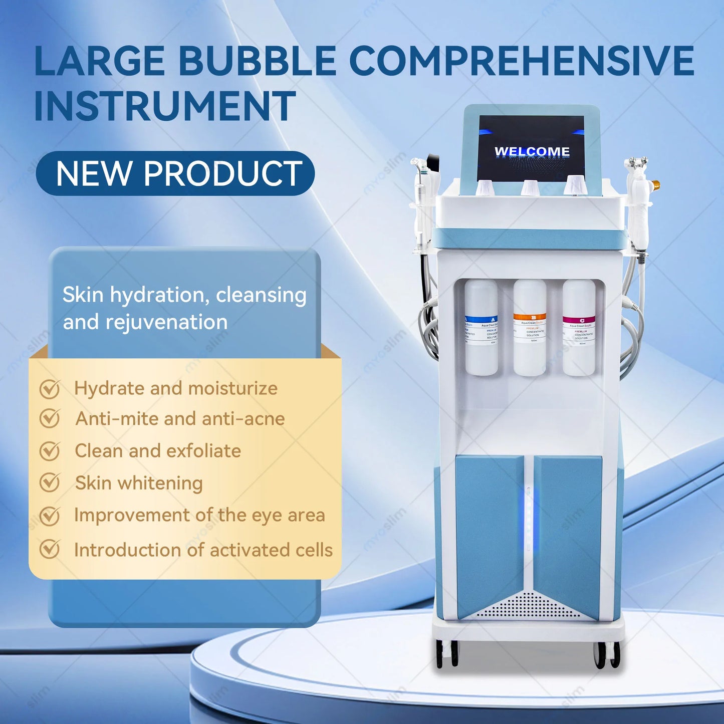 Oxygen Skin Moisturizing Beauty Machine Hydrodermabrasion Water Peeling Deep Cleansing Exfoliation Beauty Facial Device