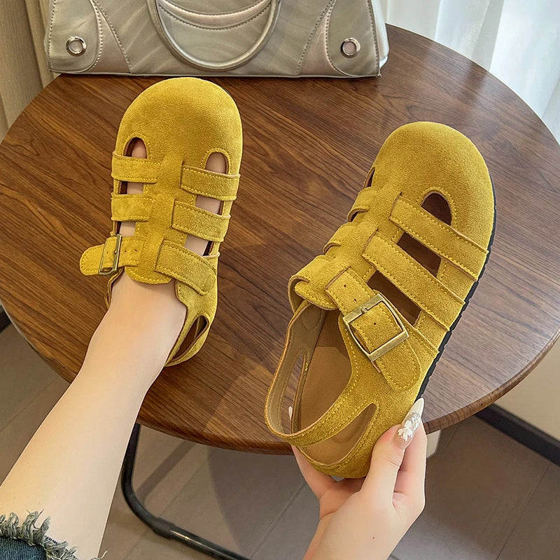 Shoes Woman 2025 Sandals Footwear Roman Platforms for Women's Trends Offers Comfortable Pink Mules Sandal Barefoot Summer Flats