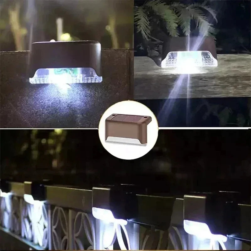 4/8/16/32pcs Solar LED Lights Outdoor Garden Light Deck Lamp Solar Stairs Light Waterproof Solar Step Lamp Patio Garden Decor