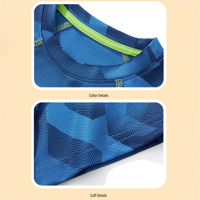 Children Boys Swimming Clothes Set Fashion Breathable Summer Swimwear Suits
