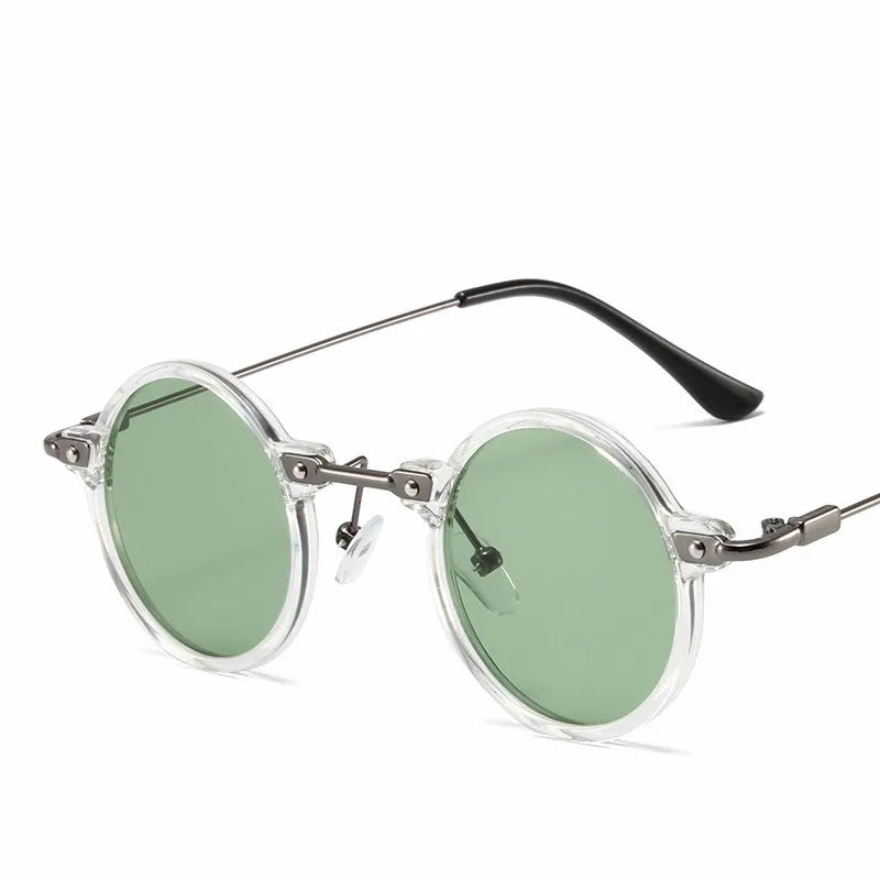 Round Sunglasses For Men Women Retro Steampunk Sun Glasses Male Female Brand Designer Metal Frame Eyewear Shades Oculos De Sol