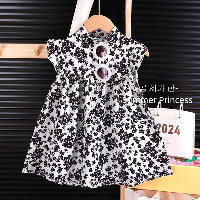 Baby Girls Beach Dresses Summer Soft Breathable Kids Girls Clothing Children Holiday A-Line Dress Vestidos 2025