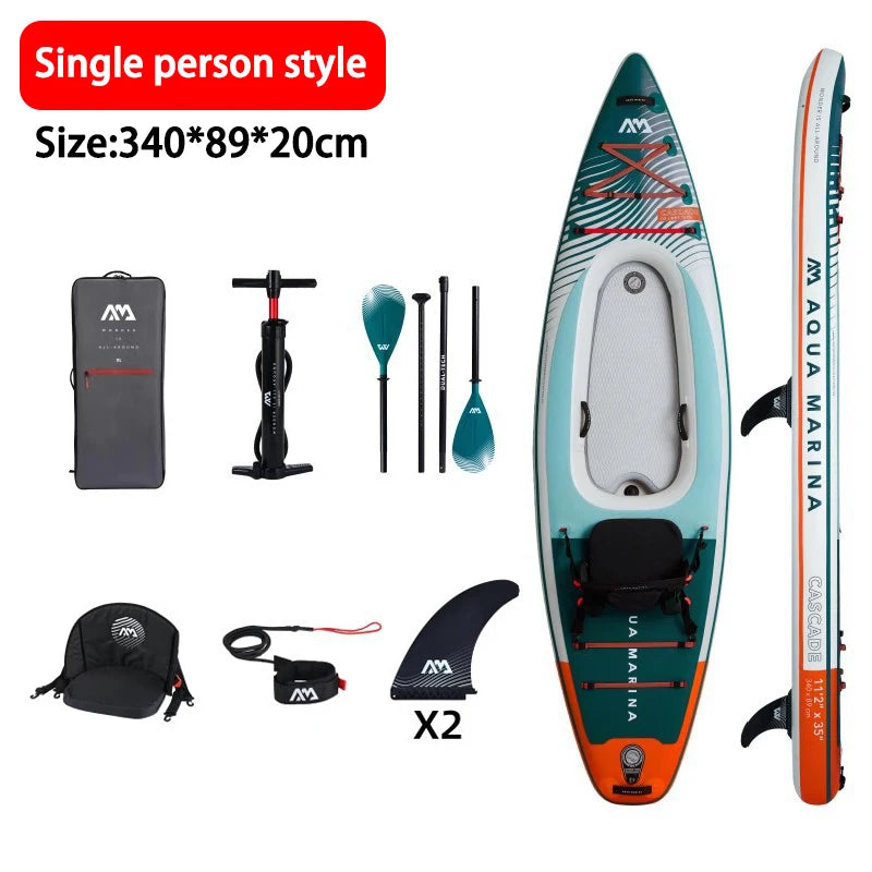 Canoeing SUP Board Inflatable Paddle Board Non-Slip Surf Board Water Sport/Yoga/Fishing Kayak Surf Set with Pump Carry Bag Leash