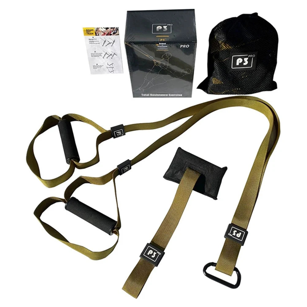 Suspension Trainer System Suspension Training Strap Resistance Trainer Fitness Straps Bodyweight Resistance Bands for Home Gym