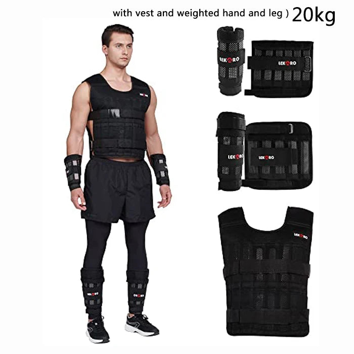 Adjustable Weight Vest, Ankle Weights With Weights, Wrist Weights, Gym Running Weights Strength Training Equipment Fitness Tools