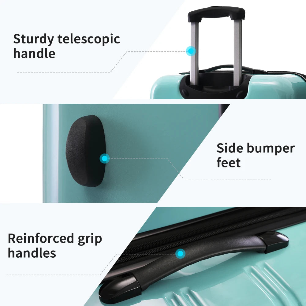 Hardshell Luggage Sets 3 Piece Gradient Color Expandable Suitcase with Spinner Wheels TSA Lock Lightweight 20" 24" 28" Available