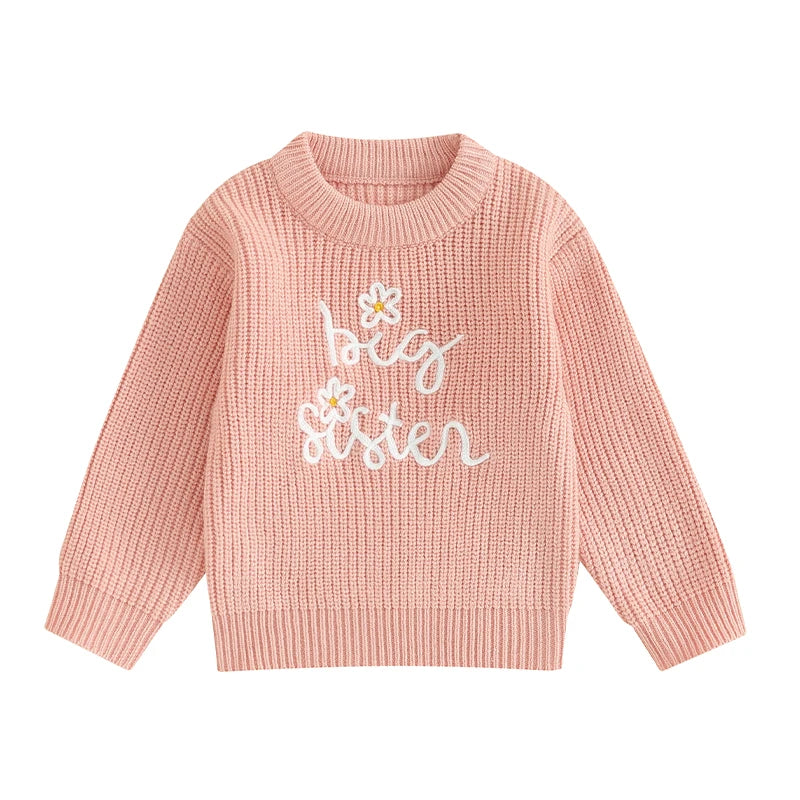 Kids Floral Embroidered Sweatshirt Girls Crew Neck Long Sleeve Pullover Toddler Casual Loose Fit Top Children s Fashion Shirt
