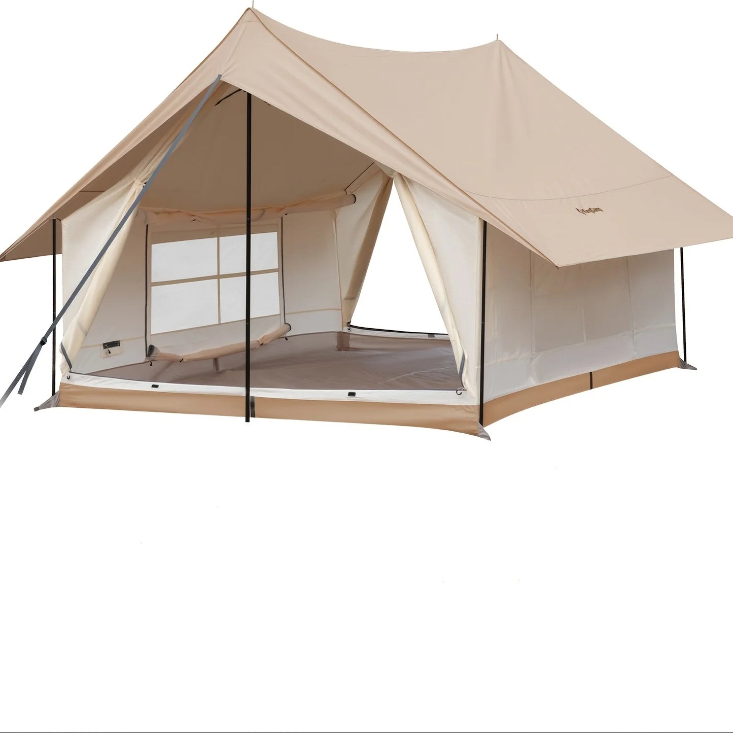 KingCamp Camping Tent, Canopy And Mesh Tent Function 2-in-1 Double Storey House Tent Glamping Tent With Huge Interior Space