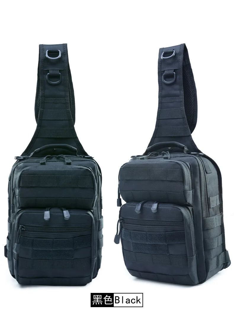 Tactical Shoulder Sling Bag Military Molle Men's Backpack EDC Molle Chest Pack Sling Bag for Fishing Hiking Camping