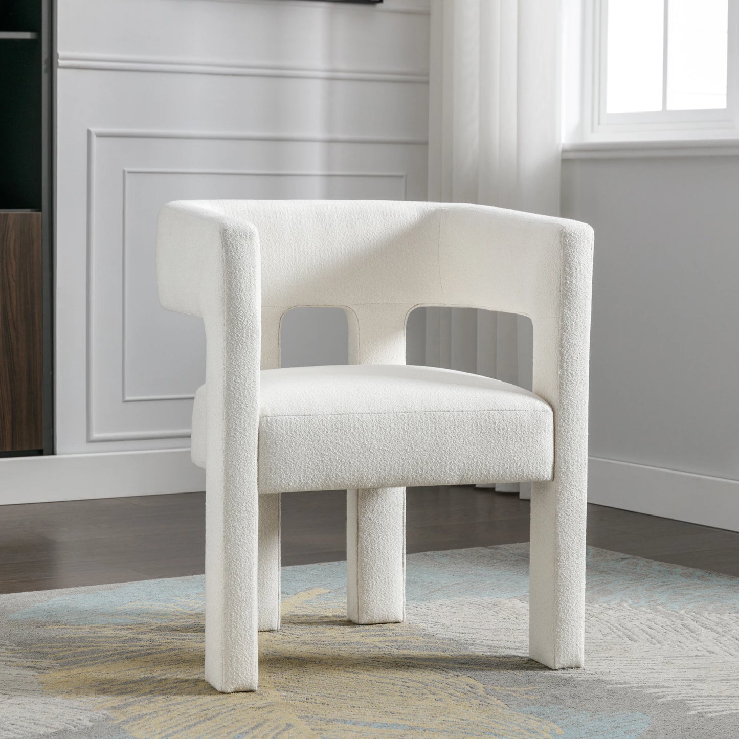Contemporary Designed Fabric Upholstered Accent Chair Dining Chair for Living Room, Bedroom, Dining Room