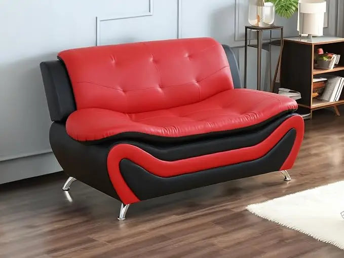 Leather Couches for Living Room,Living Room Couch Set,Sofa for Bedroom,Apartment,Living Room Furniture Sets,a-Leather BlackWhite