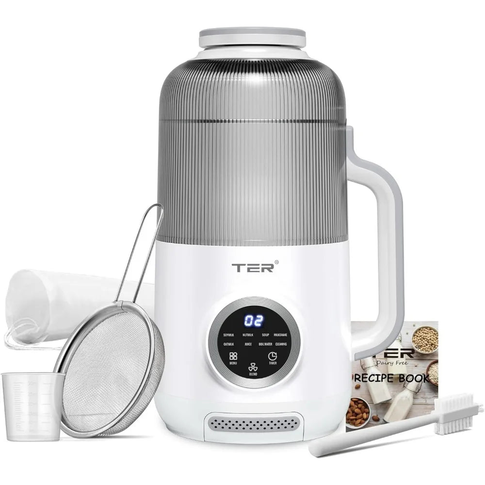 10-in-1 Multifunctional Nut Milk Maker 40oz Electric Blender Machine for Homemade Almond Oat Soy Juice Soup Soybean Milk Maker