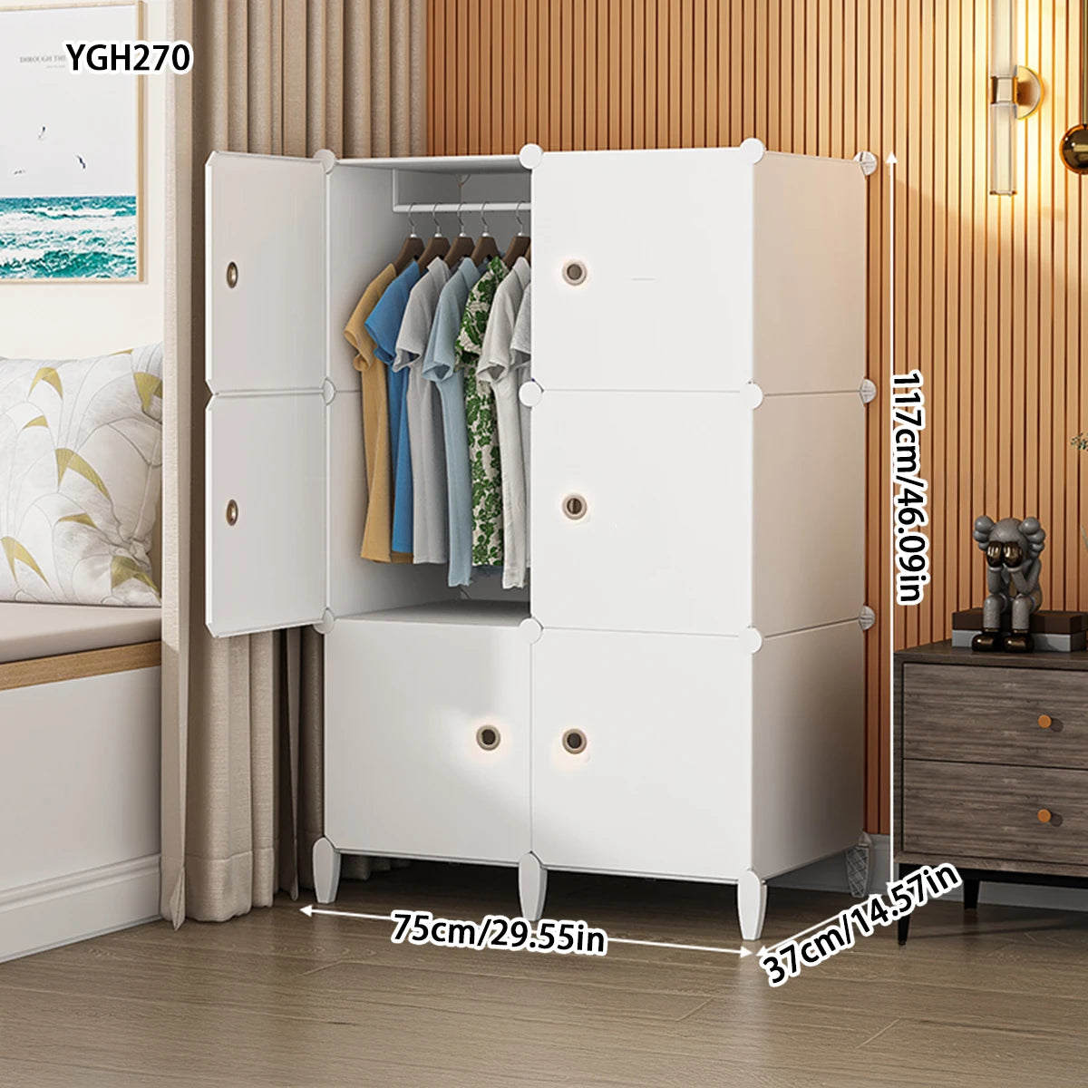 Children's Wardrobe Simple Assembly Storage Cabinet Single Dormitory Economical Rental Room Strong and Durable Baby Wardrobe
