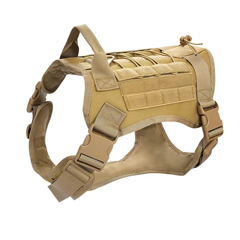 Big Dog Harness Vest Breathable Easy Handle Tactics Dog Collar Medium Strong Nylon Elastic Pet Dog Leash