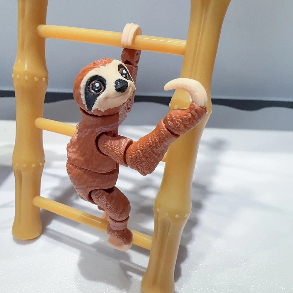 3d Printed Cute And Silly Sloth Model Plastic Ornament Desktop Decoration Sculpture Ornament Holiday Gift
