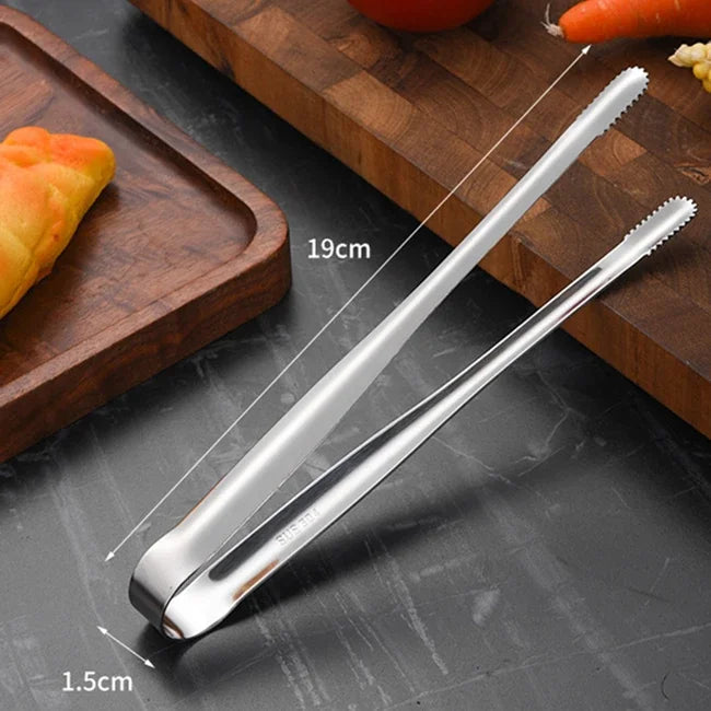 Stainless Steel Grill Tongs BBQ Steak Food Clip Bread Tong Cooking Outdoor Grilling Non-stick Steak Clamp Kitchen Gadgets