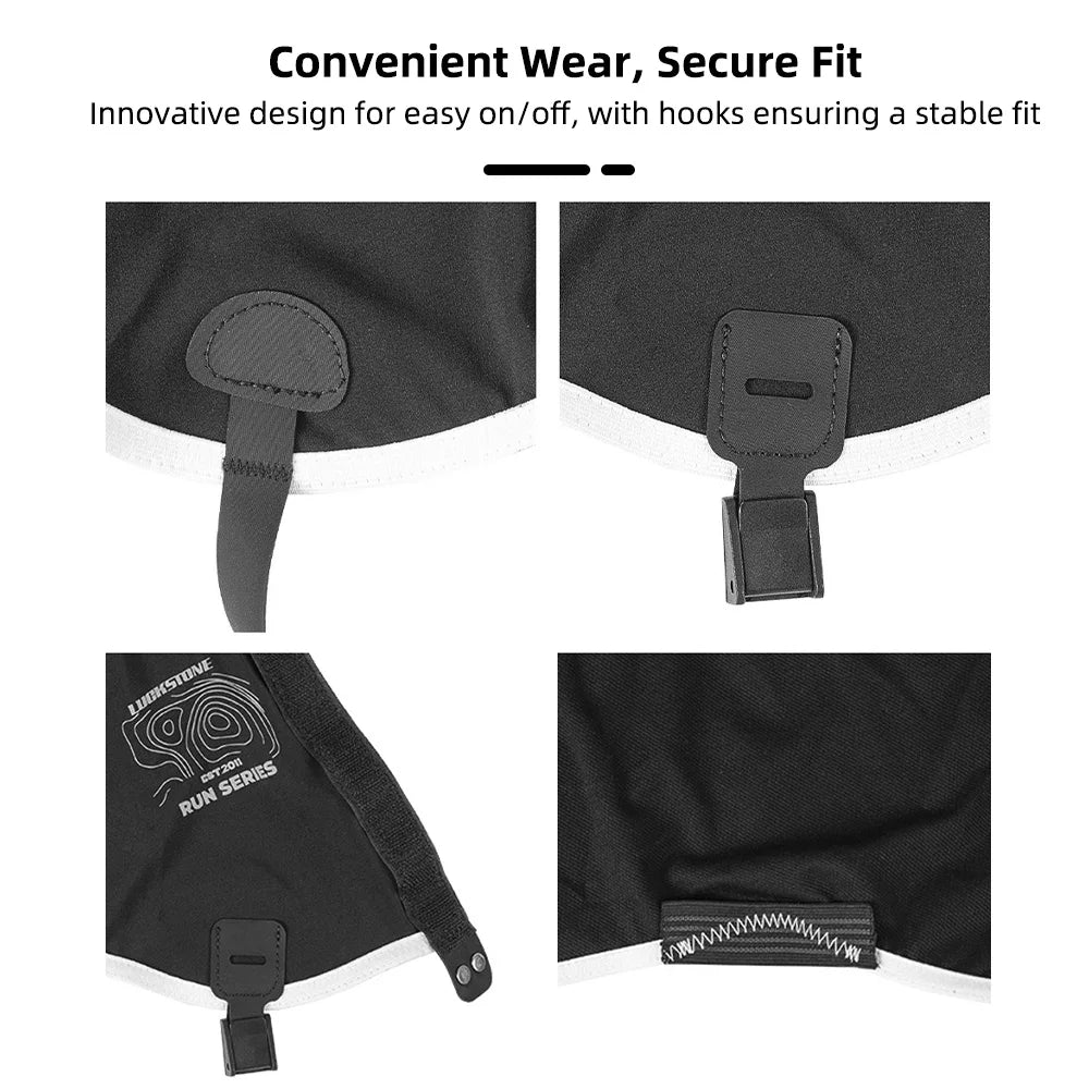 Waterproof Gaiters for Hiking & Trail Running Black Elastic Shoe Gaiters with DWR Adjustable Straps for Women/Men Hiking Shoes