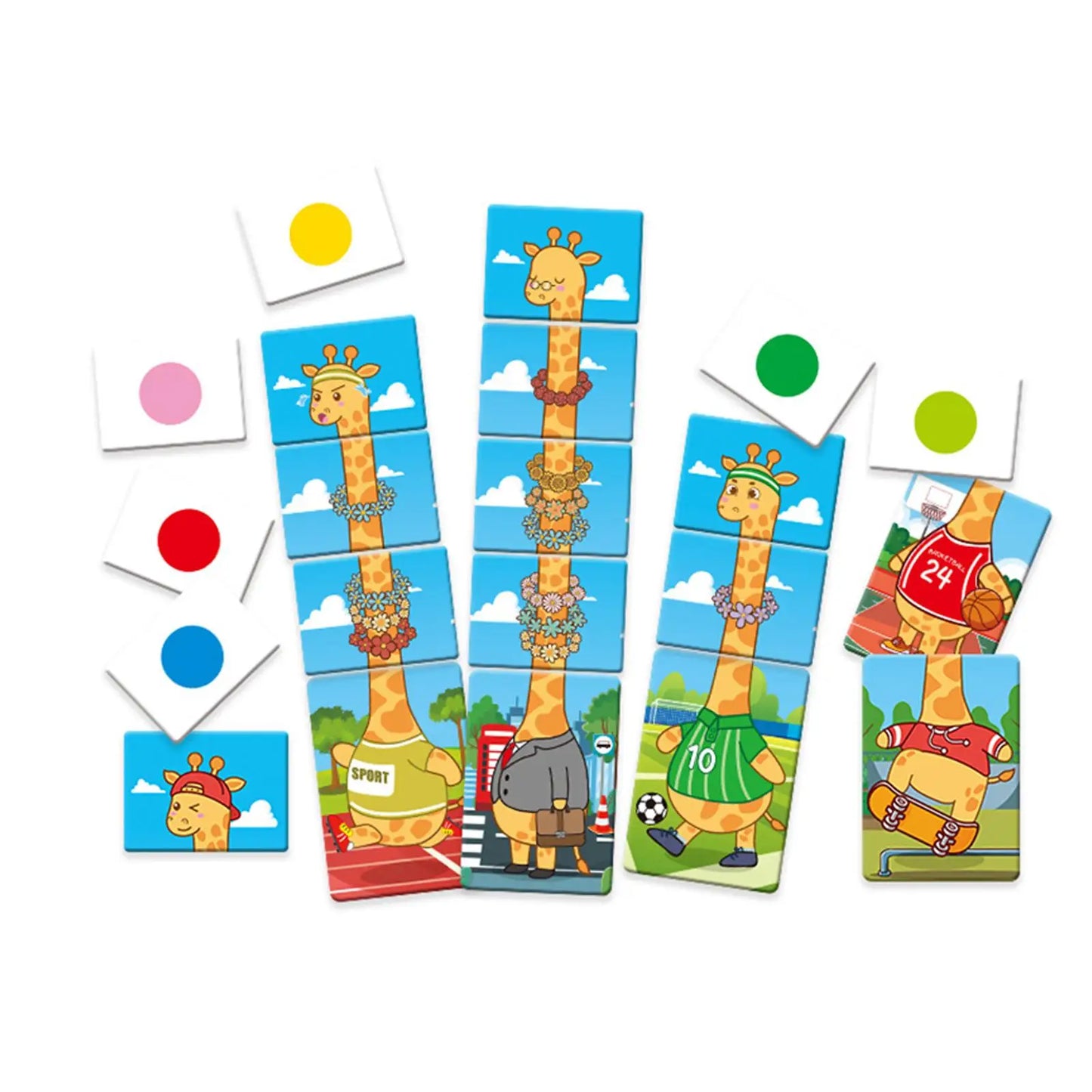 Educational Indoor Games Giraffe Wearing Wreath Developmental Toys